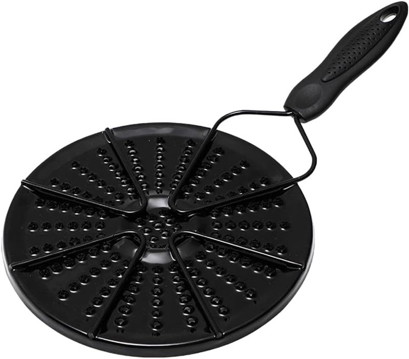 PRETYZOOM Enamel Heat Conduction Plate with Handle for Gas and Electric Stoves Nonstick Heat Diffuser for Even Cooking and Burn Prevention Ideal for Milk and Porridge Heating - Image 1